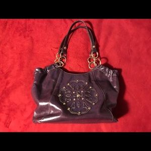 Purple Leather Purse
